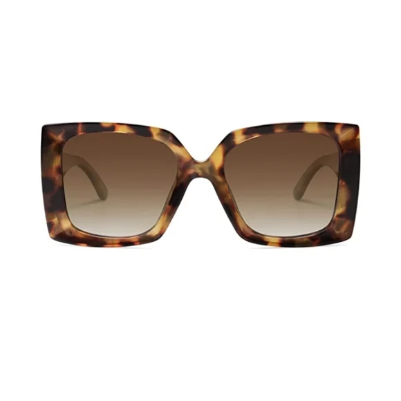 ?New Tortoise Brown Square Polarized Womens Sunglasses Trendy Oversized Women main image 4